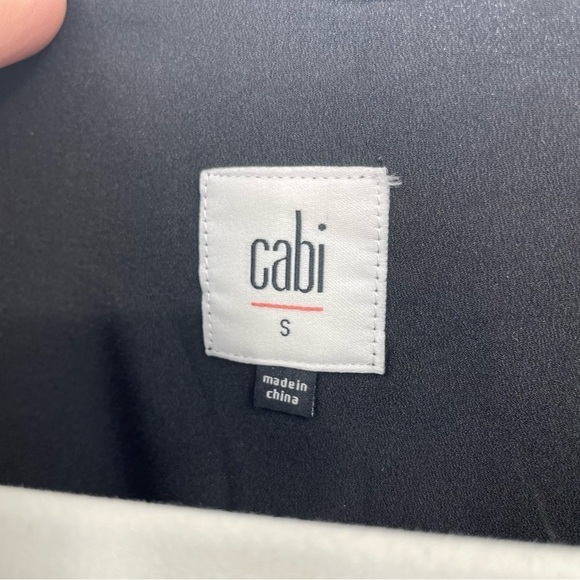 CAbi Swiss Dot Floral Style 3697 Occasion Dress black gold Sz S long sleeve - Picture 2 of 8